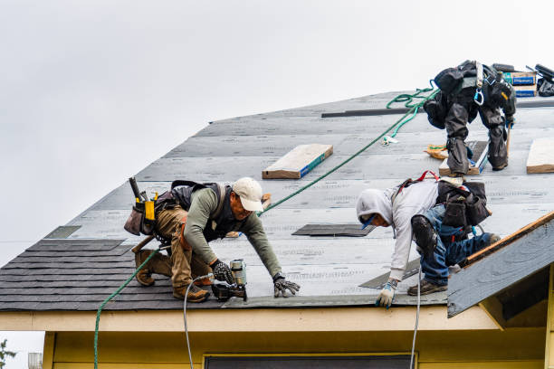 Professional Roofing technician working in North Fairfield, OH